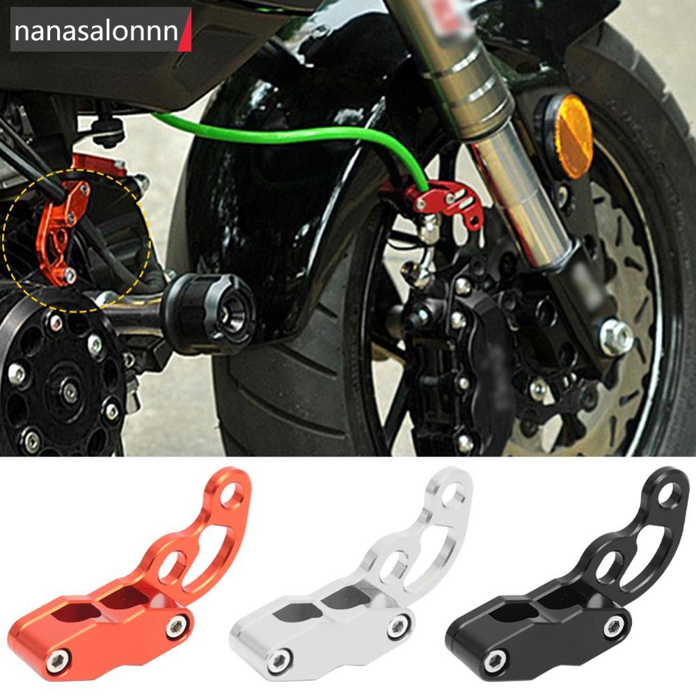 Nanasn| รถจักรยานยนต์ CNC ด้านหน้า Dual Hole สายเบรคท่อ Clamp สําหรับ YAMAHA MT07 R6 R3 MT 03/07/09 