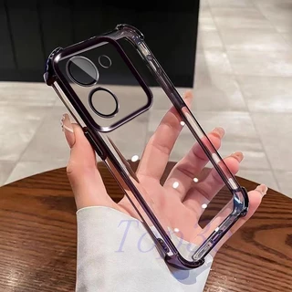 เคส Vivo Y36 5G Y27 5G เคสโทรศัพท์โปร่งใสป้องกันการตกสี่มุม SJDK