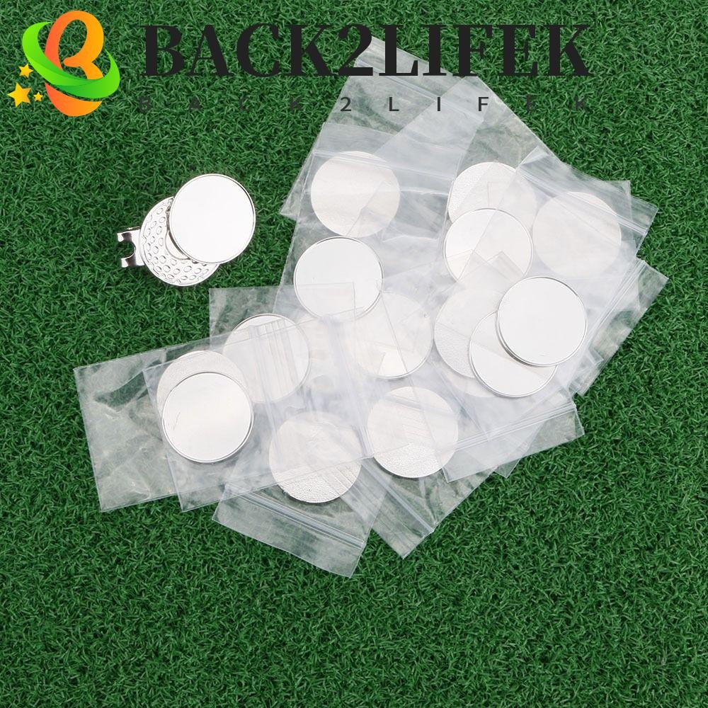 Back2lifek Golf Ball Markers โลหะ 25 มม.1Pc Golf Training Aids เครื่องมือกีฬาคลิปหมวกกอล์ฟ