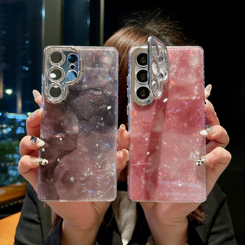 ใหม่ เคสใสแบบโปร่งใสสำหรับเลนส์กล้อง Samsung S25 Ultra Plus S24 S23 Ultra S24Plus ป้องกันเลนส์กระจก นุ่ม กันกระแทก ฝาหลัง