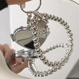 แฟชั่นโลหะโลหะลูกปัดรูปหัวใจพวงกุญแจสําหรับผู้หญิง ย2เค กระจ…