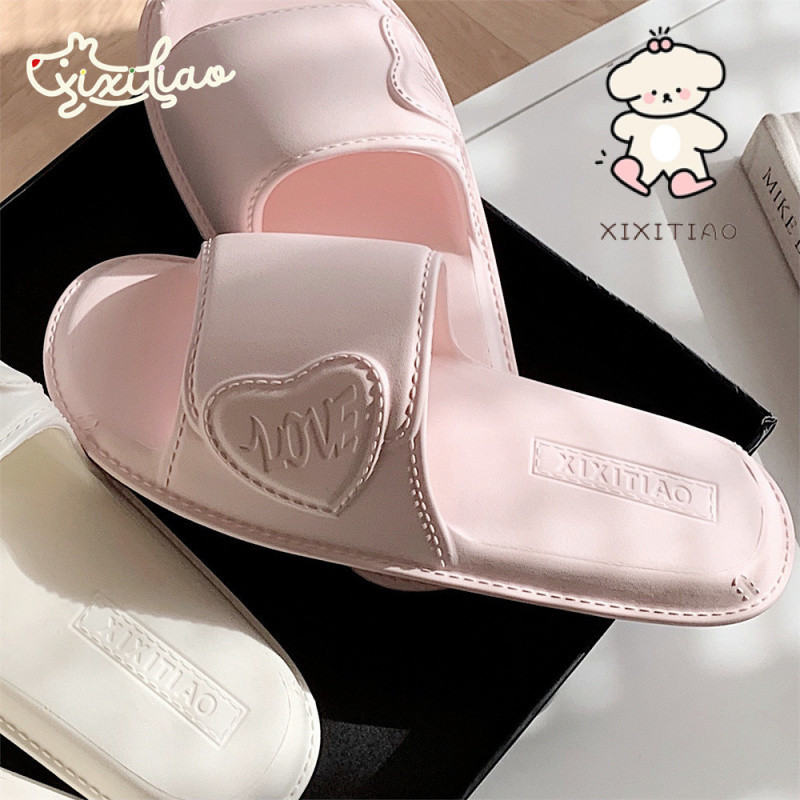 Xixtiao รองเท้าแตะหญิงเกาหลีรุ่นแฟชั่นในร่ม High-End Soft Sole eva ห้องน้ําสบาย