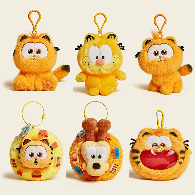 Garfield Original ตุ๊กตาน่ารักของเล่นตุ๊กตาแมวนุ่มตุ๊กตาการ์ตูน Plushie พวงกุญแจจี้สําหรับชายหญิงของขวัญวันเกิด