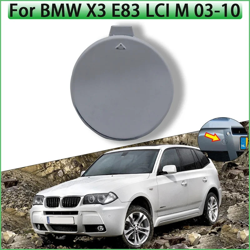 Moto22r รถกันชนหน้า Tow Hook Cover ลากจูง Eye Cap สําหรับ BMW X3 E83 LCI M-Sport 2003 - 2010 คุณภาพส