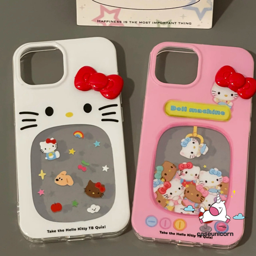 สําหรับ Infinix Smart 7 9 6 5 8 Plus Hot 40i 30i 50i ITEL A70 P55 Hot 40 11 30 12 10 20 Play Note 40 30 Pro Tecno Spark 20C 10 20 Pro 10C GO Camon 20 น่ารัก Hello เคสตุ๊กตาโบว์คิตตี้ ทําเอง