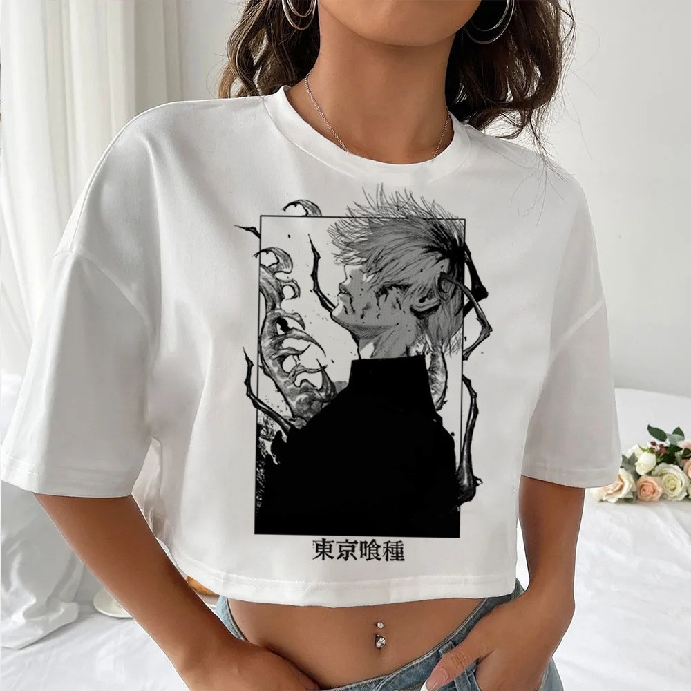 Tokyo Ghoul Kaneki Ken Suzuya Juuzou tshirt หญิง University Breathable Graphic top tees hip hop Digi