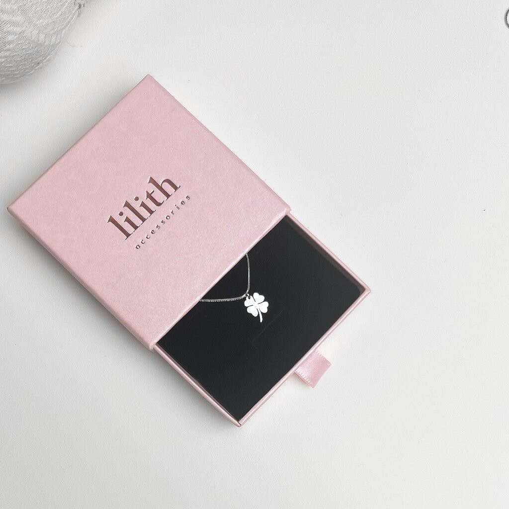 Lilith - Four leaf clover Line Necklace สร้อยคอ สแตนเลส จี้ใบโคลเวอร์ - รูปที่ 2
