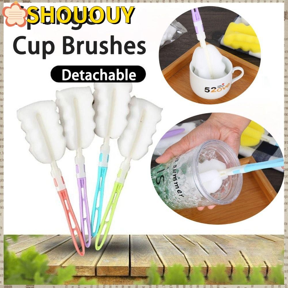 หวังว่า แปรงถ้วยฟองน้ํา,แปรงขวดนมพับได้แบบใช้ซ้ําได้,แปรงทําความสะอาดถ้วยแบบพกพาที่ถอดออกได้ที่ใช้งานได้จริงขวดคอแคบ