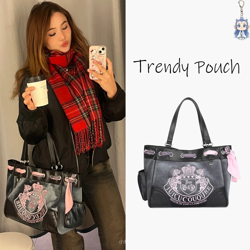 TRENDY  POUCH   ย้อนยุค สีตัดกัน กระเป๋าสะพาย แฟชั่น พิมพ์ ผู้หญิง กระเป๋าใต้วงแขน