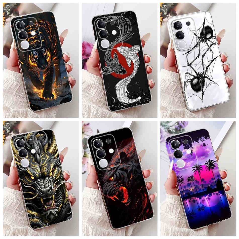 สําหรับ Vivo Y29 4G 2025 แฟชั่น Cool Dragon Spider รูปแบบปลอก Vivo Y29 4G ซิลิโคนอ่อนนุ่ม TPU เคสโทรศัพท์