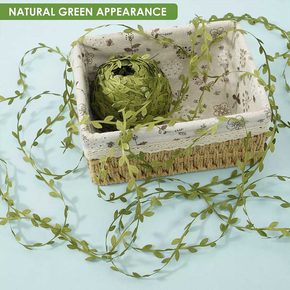 Artificial Vines Fake Greenery Garland Willow Leaves with 5 Stems Hanging for Wedding Party Home Gar