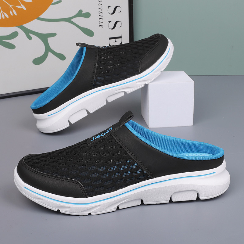 Size35-48 super-comfy รองเท้าสลิปออน Causal รองเท้าเปลือย รองเท้าครึ่งสําหรับผู้หญิงผู้ชายเดินขับรถ 