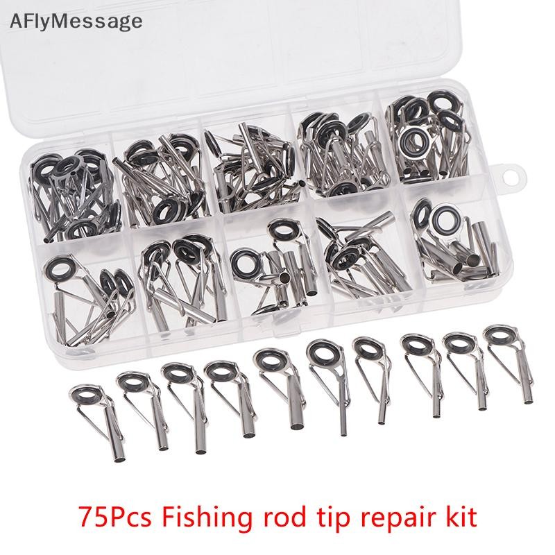 Afl 75 ชิ้น/เซ็ตเบ็ดตกปลาชุดซ่อมเบ็ดตกปลาคู่มือตาไก่ซ่อม Rod Building Kit Rod เปลี่ยนอุปกรณ์ตกปลา TH – โปรปัง