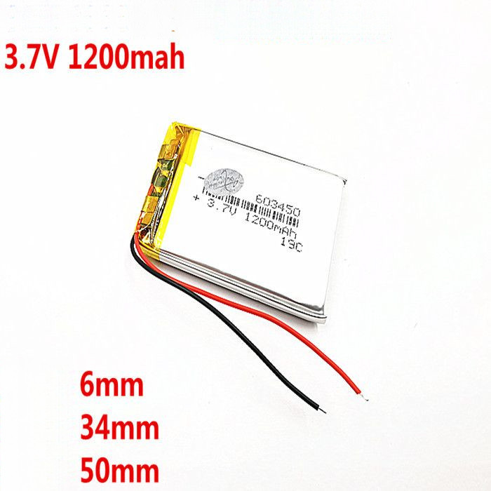 แบตเตอรี่บันทึกการขับขี่ แบตเตอรี่ลิเธียม 3.7V603450- อุปกรณ์เสริมประเภทสากล 1200mAh