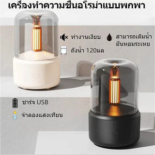 Xiaomi Youpin เครื่องทำความชื้นอโรม่าแบบพกพา Portable Aroma Diffuser Air Humidifier LED Light 120ML ชาร์จ USB