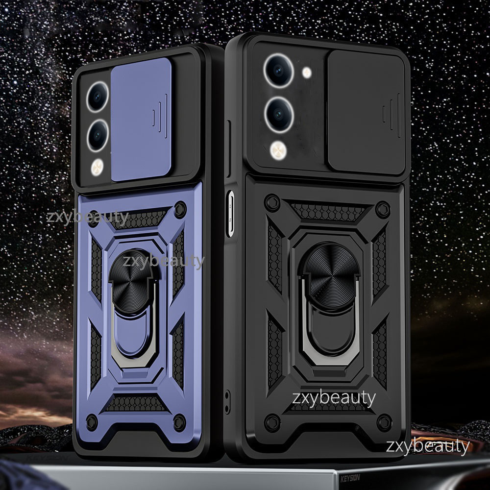 สําหรับ Vivo Y04 Y04S Y29S 5G 4G 2025 เคสโทรศัพท์เกราะกันกระแทกแหวนแม่เหล็กผู้ถือปลอกสําหรับ VivoY04