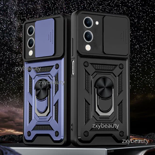 สําหรับ Vivo Y04 Y04S Y29S 5G 4G 2025 เคสโทรศัพท์เกราะกันกระแทกแหวนแม่เหล็กผู้ถือปลอกสําหรับ VivoY04 VivoY29S VivoY04S Push ดึงกล้องป้องกันปกหลัง