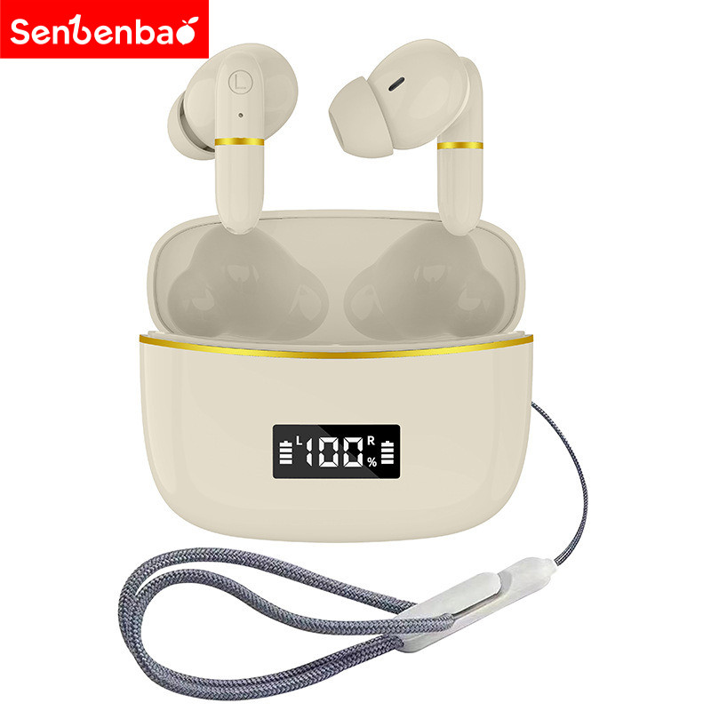 Senbenbao j2 หูฟังไร้สายบลูทูธTWS Miniหูฟังบลูทูธ 5.3 Touch Controlอายุการใช้งานแบตเตอรี่ยาวนานHDหูฟังตัดเสียงรบกวนพร้อมไมโครโฟน