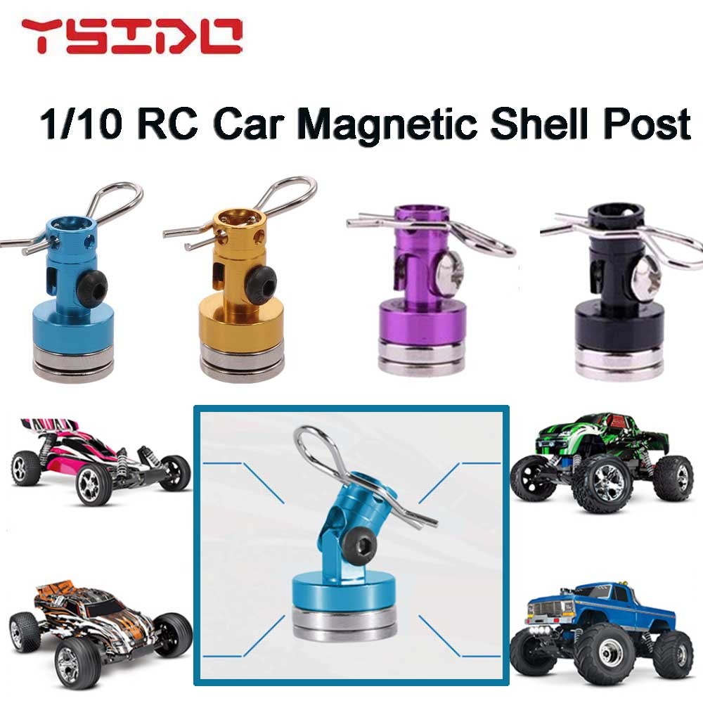 4pcs RC รถโลหะแม่เหล็กโพสต์โลหะ RC รถ Shell Mount คอลัมน์คลิปสําหรับ 1/10 Axial SCX10 Traxxas TRX4 D