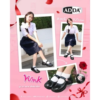 🛵ส่งทันที 2 ชม.🏪💫ADDA รองเท้านักเรียนหญิงหนังดำ รุ่น 41T01 อะไหล่สุดคิ้วท์ 💗🎀 เบา Wink ปิ๊งเลย ไซส์ 34-42