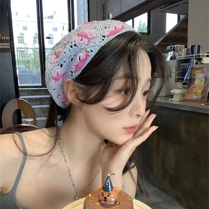 ผ้าโพกศีรษะทรงสามเหลี่ยม สไตล์เกาหลี ฤดูร้อน เหมาะสำหรับใส่เที่ยวและถ่ายรูปทะเล OOTD - รูปที่ 6