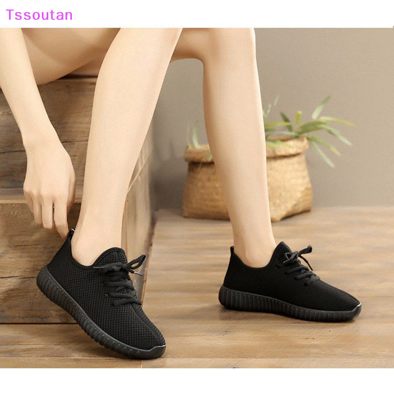 [TSST] แฟชั่น Casual Walking Breathable ลื่น Soft Sole Pointed Toe รองเท้าผ้าใบสําหรับผู้หญิง TAN