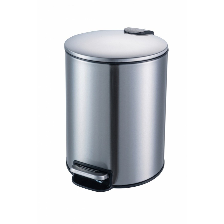 LOCAL789 EKO ถังขยะสเตนเลสขาเหยียบทรงกลม MIA EK9680MT-5L ขนาด 20x20x28 ซม. สีเงิน ร้านอยู่ในไทย