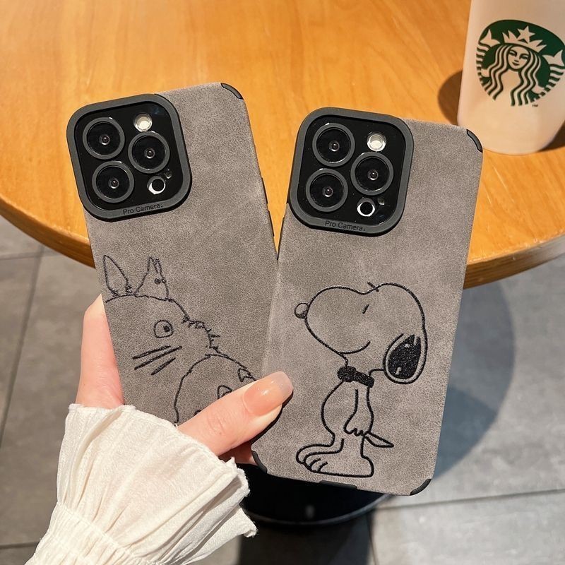 หนังนิ่มการ์ตูน Iphone15/16/13promax เคสโทรศัพท์ Apple 11/14plus/Xr/12 7/8plus เคสโทรศัพท์ทนคราบ