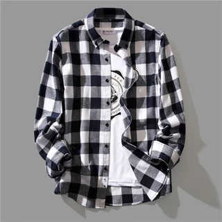 [จัดส่งในท้องถิ่น] MAI เสื้อแจ็คเก็ตแขนยาว เวอร์ชันเกาหลี หลวม ลายสก๊อต อเนกประสงค์ ฤดูใบไม้ร่วง แฟชั่น All-match