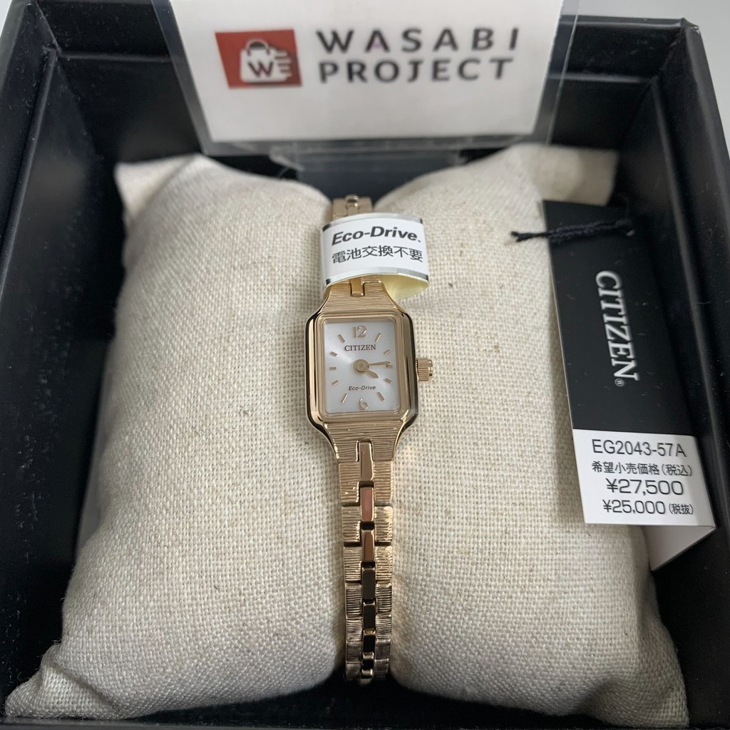 [Authentic★Direct from Japan] CITIZEN EG2043-57A Unused Kii/Key Eco Drive Crystal glass Silver Women Wrist watch นาฬิกาข้อมือ