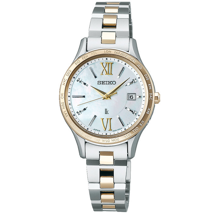 [Authentic★Direct from Japan] SEIKO SSVV084 Unused LUKIA Solar Sapphire glass White shell SS Women Wrist watch นาฬิกาข้อมือ