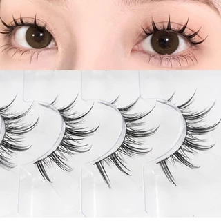 BACK2LIFE 8 คู่ Little Devil Full Strip Lashes, ธรรมชาติดูหนาแน่นขนตาปลอม, Grafting Long Lasting Soft DIY Eye Lashes แต่งหน้า