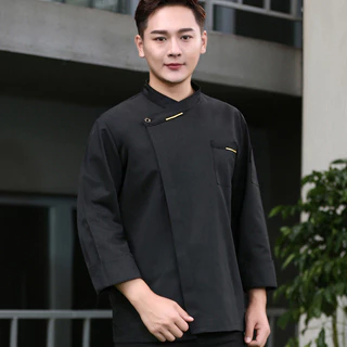 ชุดยูนิฟอร์มเชฟ แขนสั้น สไตล์ฝรั่งเศส สําหรับเชฟร้านอาหาร โรงแรม