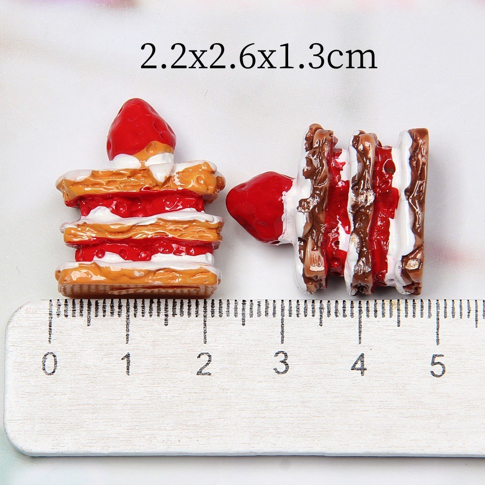 ของเล่นอาหารจําลองเค้กนาโปเลียนสามมิติเค้กสตรอเบอร์รี่หลาย รูปที่ 8