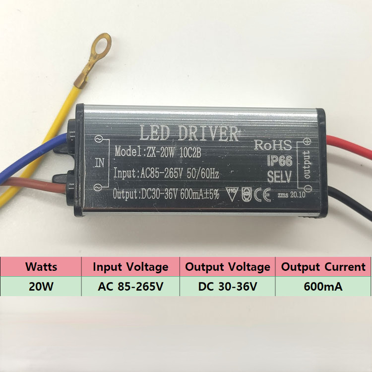 OEING แหล่งจ่ายไฟไดร์เวอร์ไฟ LED, บัลลาสต์ฟลัดไลท์กลางแจ้ง, 20W, 30W, 50W, 60W, 70W, แยกแรงดันไฟฟ้าคงที่ไฟป้องกันไฟกระทิง, ราคา ถูกที่สุด ดีลบีเคเค แกลเลอรีภาพที่ 2