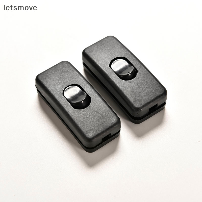 [letsmove] สวิตช์ปุ่มเปิด / ปิด AC 250V / 125V 2A สีดํา 2 ชิ้น