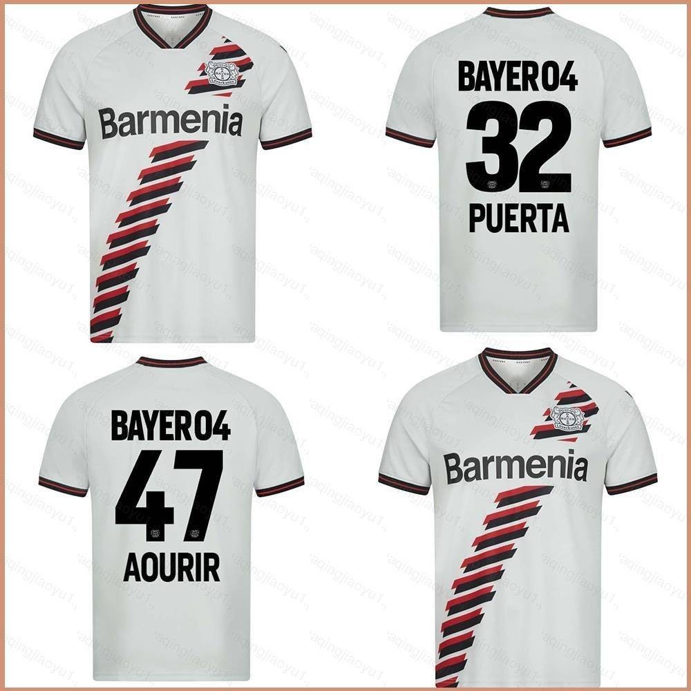 ใหม่ล่าสุด 2023-2024 Bundesliga Bayer 04 Leverkusen Puerta Aourir เสื้อยืด พลัสไซซ์ สําหรับเด็ก และผู้ใหญ่