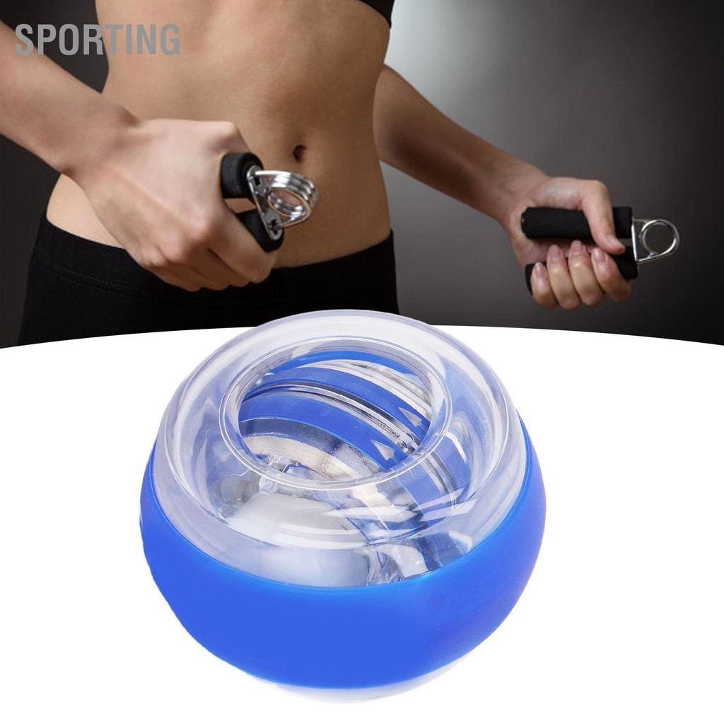 Sporting นาฬิกาข้อมือสีสันสดใส Power Gyroscope Ball Hand Grip Strengthener Blue ข้อมือ Forearm Exerciser