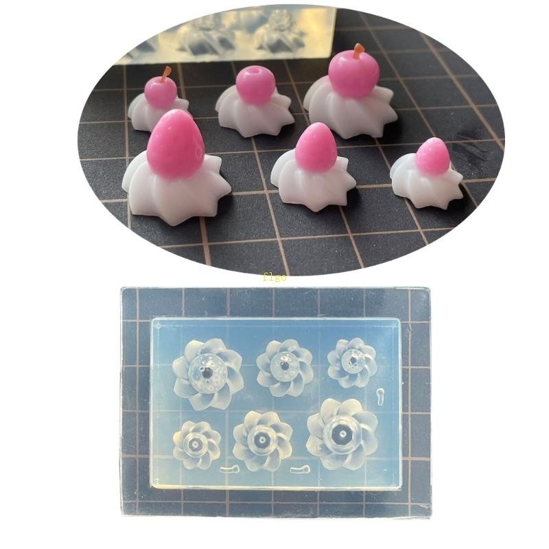 Flgo Nonstick แม ่ พิมพ ์ ซิลิโคน 3D สตรอเบอร ์ รี ่ ช ็ อกโกแลต Fondant แม ่ พิมพ ์ DIYs เค ้ ก Pastries