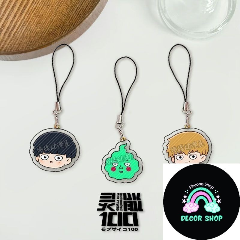 Reigen Arataka Kageyama Shigeo Ekubo อะนิเมะโทรศัพท์ Lanyard Mob Psycho Lanyard การ์ตูนอะคริลิคจี้