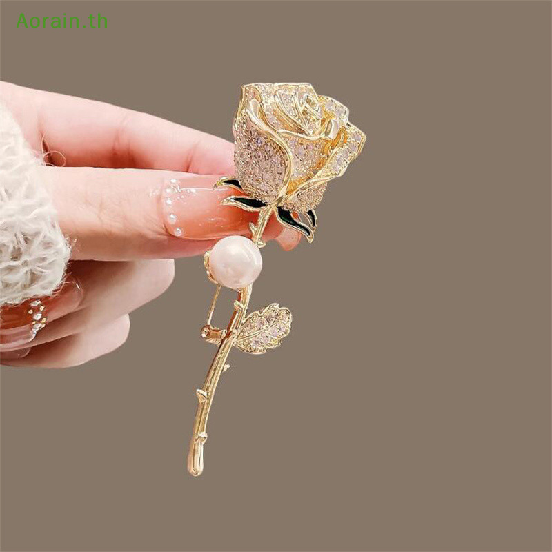 # แฟชั ่ นใหม ่ # Metal, Full Of Diamonds, Pearls, Roses, เข ็ มกลัด, Cute, Large Corsages, Temperament, Pins, Suits, และอุปกรณ ์ เสริม