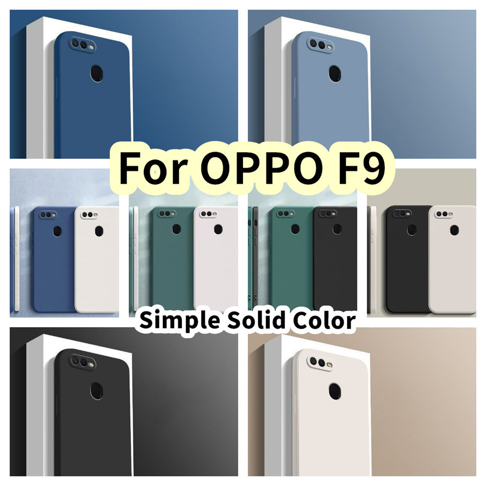 【 Yoshida 】 สําหรับ OPPO F9 Silicone Full Cover Case Stain Resistance Case Cover