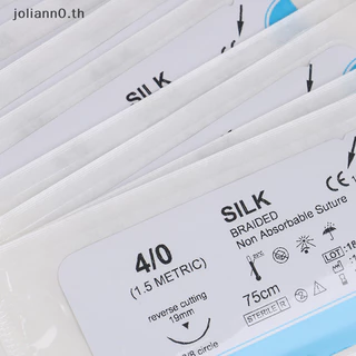 Joliann0 12PCS Surgical Silk Thread Suture Surgical Practice Kit th
