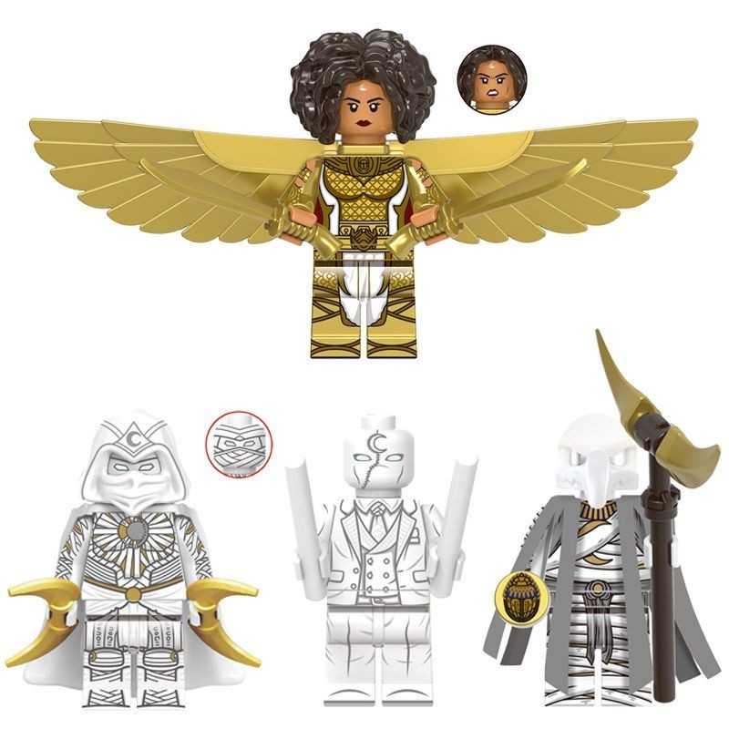ใช ้ งานร ่ วมกับ Lego Super Avengers จ ้ าง Mercenaries Moonlight Knight Angel Lyla Orangutan สีแดง Scarab Building Block Minifigure DB