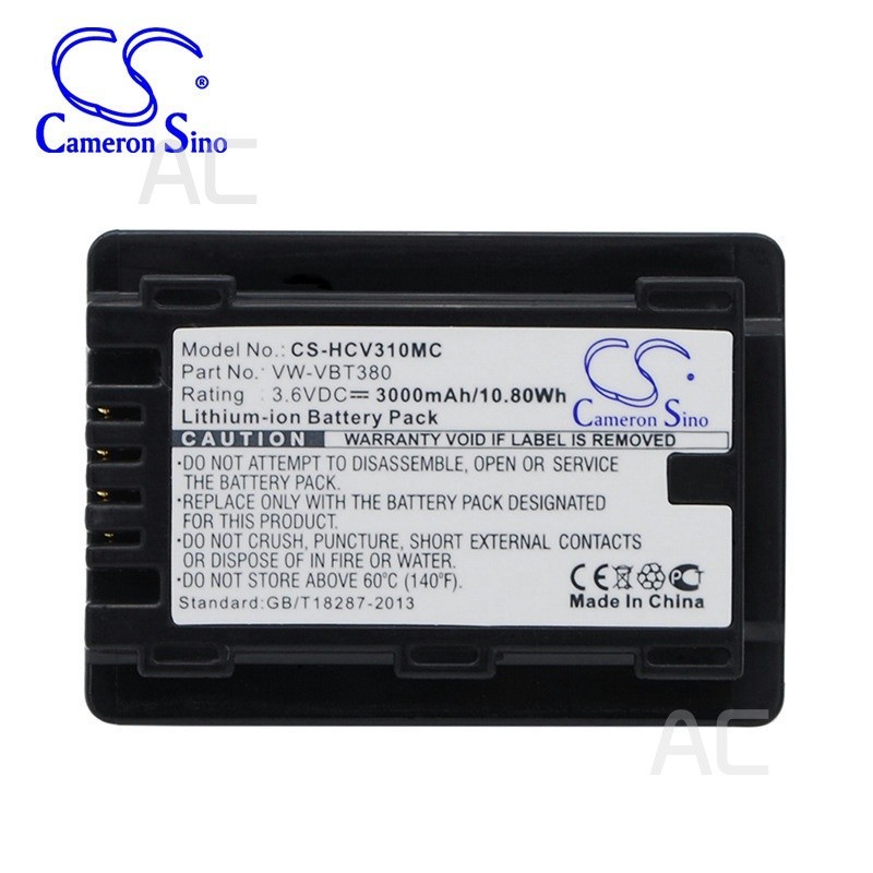 AC VW-VBT380 Panasonic W850 W570 V770 Vx870 Camera Battery