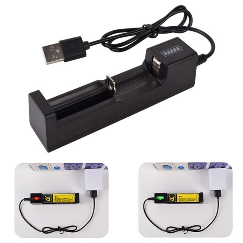 Charmantcc อะแดปเตอร์ชาร์จแบตเตอรี่ลิเธียม 1 ช่องเครื่องชาร์จลิเธียมไอออน USB สากล