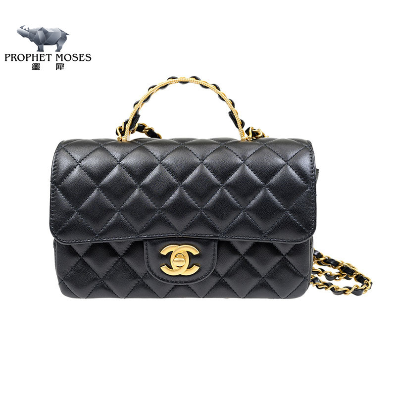 Moxi Chanel/Chanel Women's Bag Single Shoulder Crossbody Handbag Lingge Chain Flap Gold Buckle Sheepskin AS4409