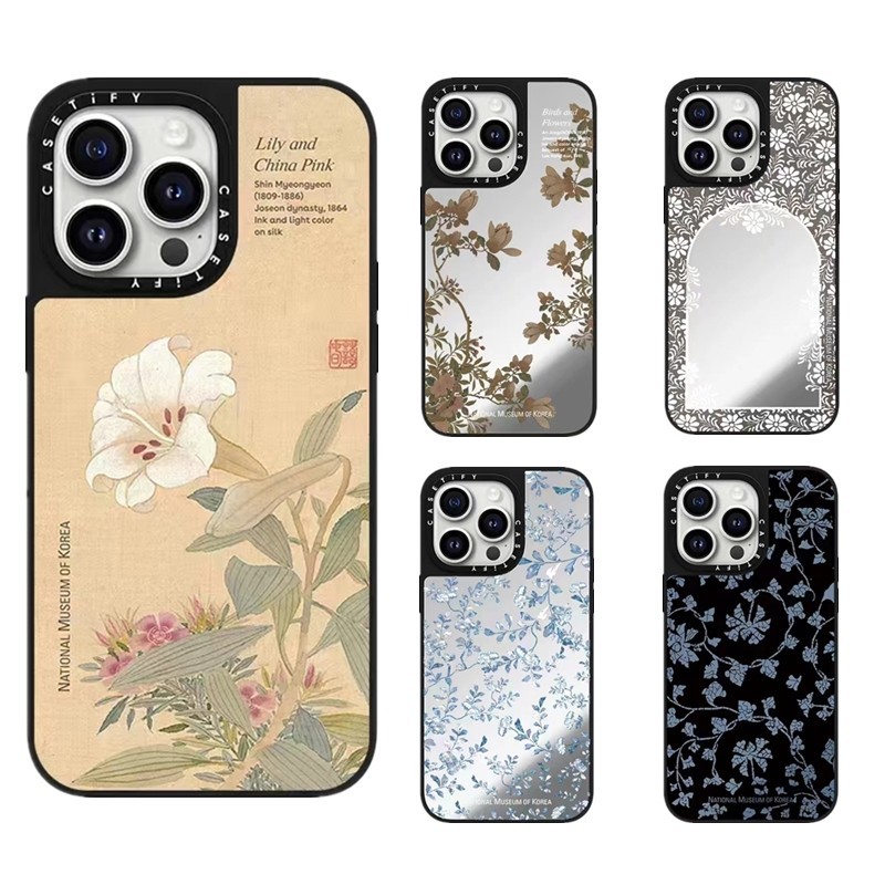 พิพิธภัณฑ์แห่งชาติเกาหลี CASETiFY สําหรับ iPhone 16 16Pro 11 12 13 14 15 Plus Pro Max Hard Mirror Case Cover