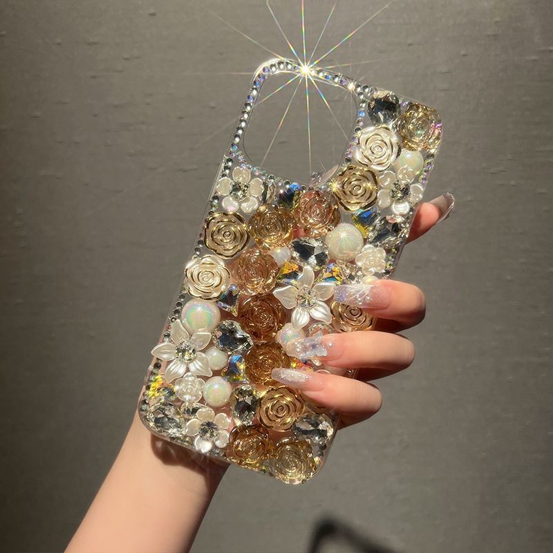 เพชรเต็ม OPPOReno10pro/9/8/7SE เคสโทรศัพท์ A78 Rose A58X รวมทุกอย่าง Rhinestone A1X หญิง A97 เพชรเคร