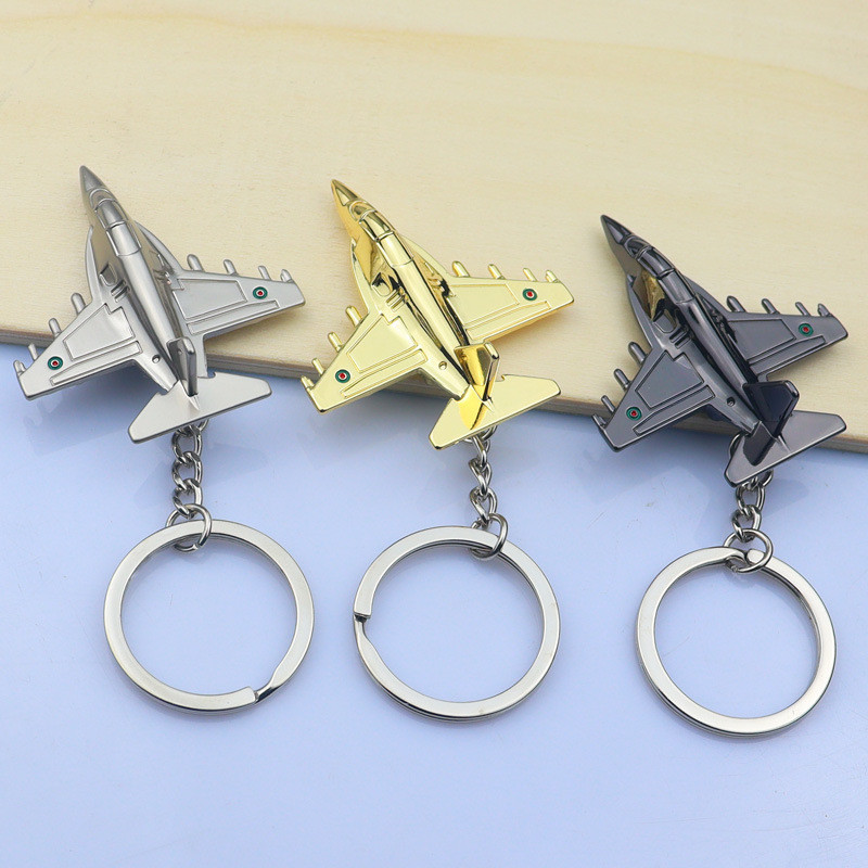 พวงกุญแจเครื่องบินรบโลหะ MiG Airplane Key Pendant Fighter Model ของขวัญการบิน